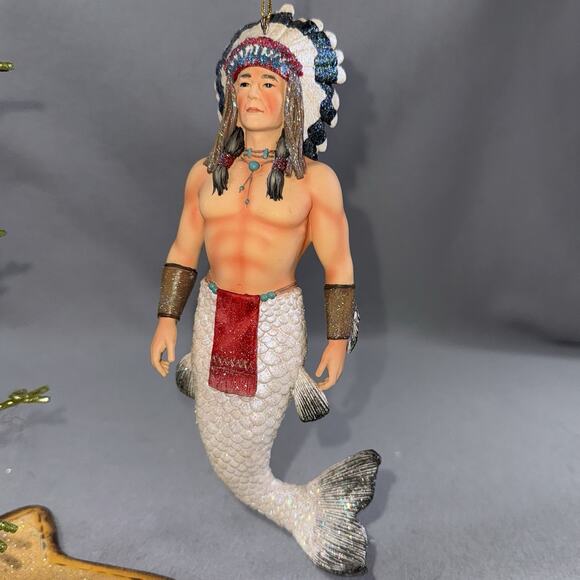 December Diamonds Chief Merman Ornament 55-900370 RARE Retired 2007 *READ** - Picture 3 of 14